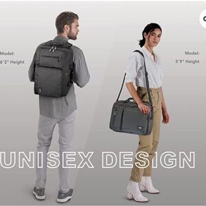 SOLO NY Convertible Laptop Briefcase Backpack Gray